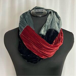 Lisa Bayne Velvet Infinity Scarf Colorblock